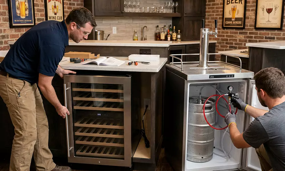 Wine Cooler and Kegerator Installation in Amherst, MA