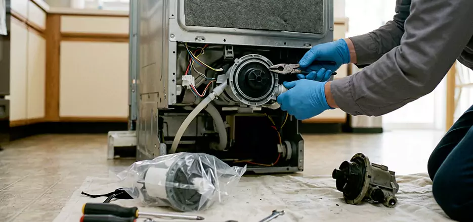 Dishwasher Motor Pump Replacement in Amherst